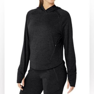 Asics women’s tech PO hoodie 2.0 Sweatshirt top activewear workout black size XS